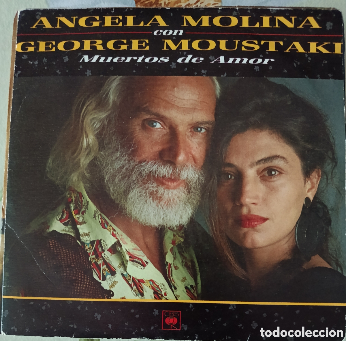 Discos de vinilo: &Aacute;ngela Molina y Georges Moustaki single sello CBS editado en Espa&ntilde;a a&ntilde;o 1986 promocional solo 1 cara