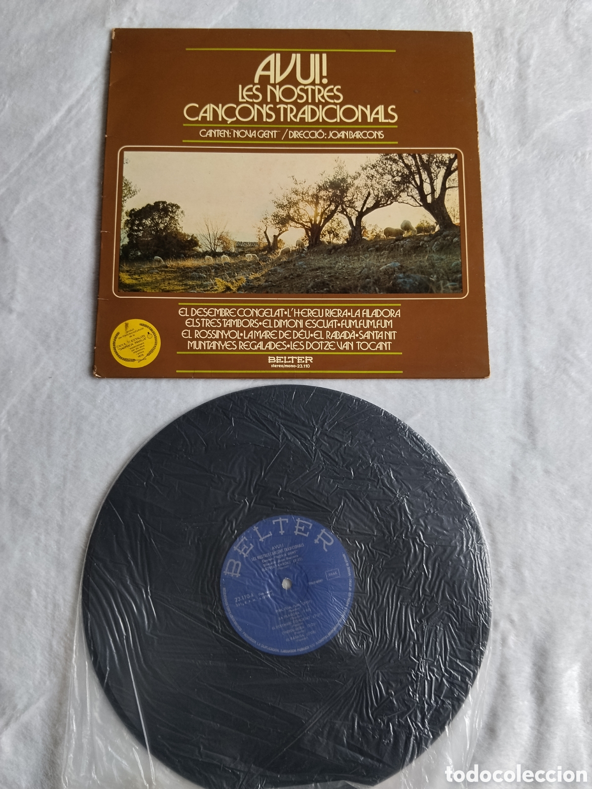 Discos de vinilo: Avui! Les Nostres Can&ccedil;ons Tradicionals &ndash; Nova Gent / Joan Barcons (Belter 1975)