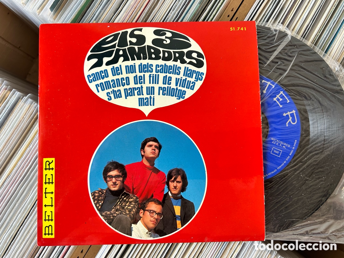 Discos de vinilo: ElS 3 TAMBORS EP CAN&Ccedil;O DEL NOI DELS CABELLS LLARGS +3 1966 BELTER