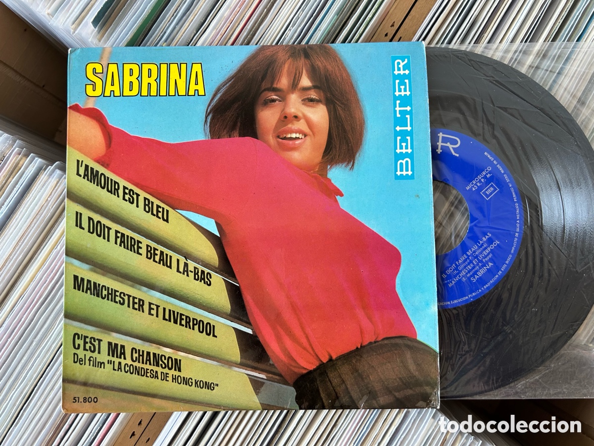 Discos de vinilo: SABRINA EP L&rsquo;AMOUR EST BLEU +3 1967 BELTER