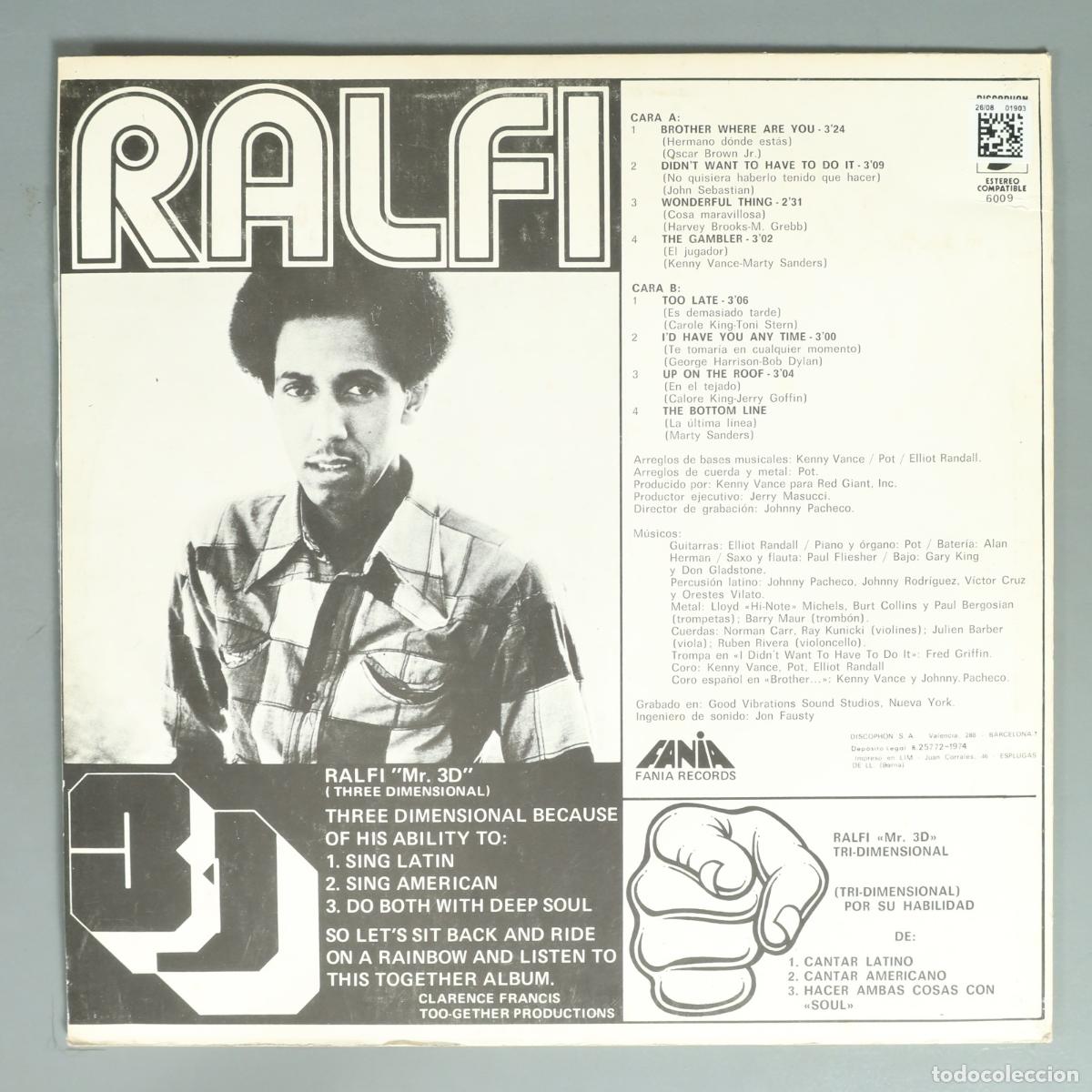 Discos de vinilo: LP. Ralfi - Ralfi Pagan - Foto 2