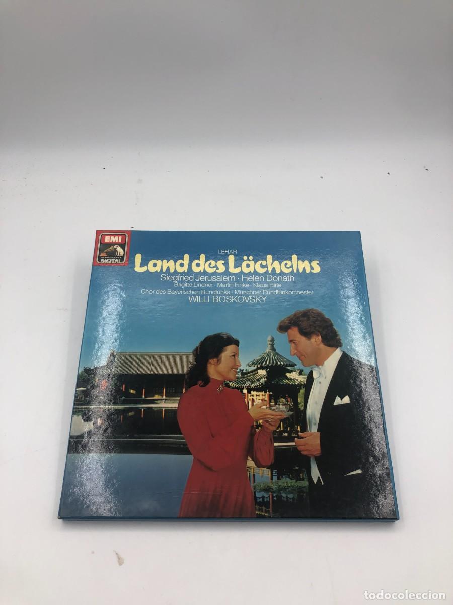 Discos de vinilo: LEHAR EL PAIS DE LAS SONRISAS - BOSKOVSKY SIEGFRIED JERUSALEM - CAJA 2 LP + LIBRETO - EMI DIGITAL