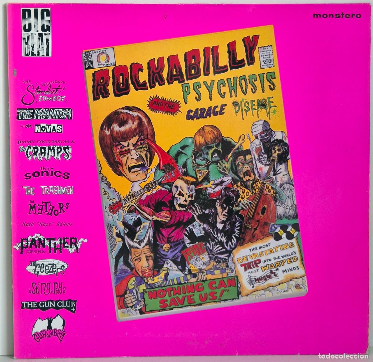 Discos de vinilo: Rockabilly Psychosys and the Garage Disease. LP vinilo recopilatorio con The Trashmen, The Sonics...