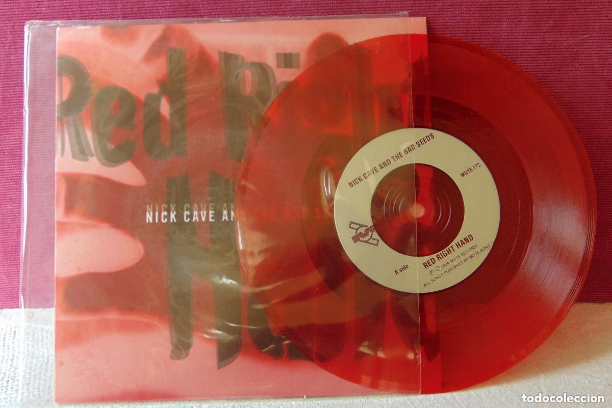 Discos de vinilo: Nick Cave And The Bad Seeds &ndash; Red Right Hand - SINGLE UK VINILO ROJO 1994