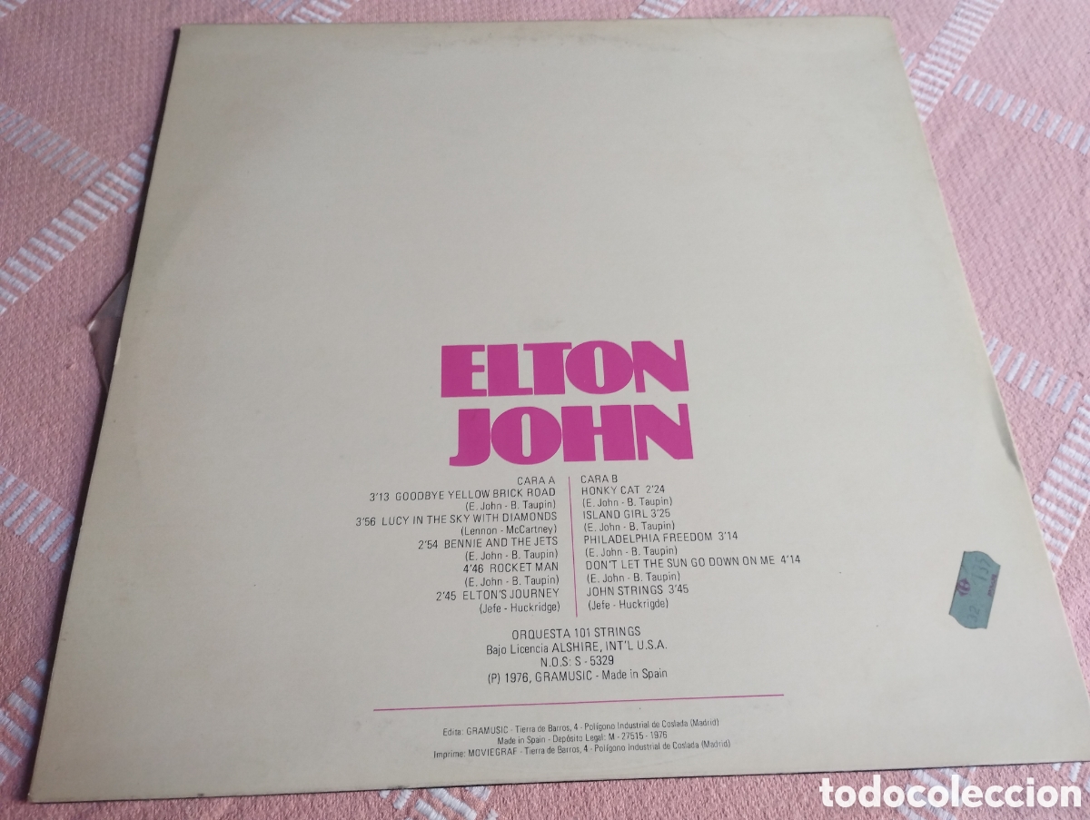 Discos de vinilo: Titulos de oro de Elton John orquesta 101 Strings - Foto 2