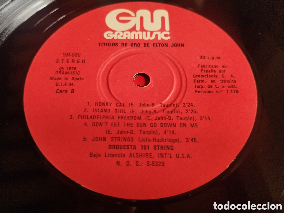 Discos de vinilo: Titulos de oro de Elton John orquesta 101 Strings - Foto 3