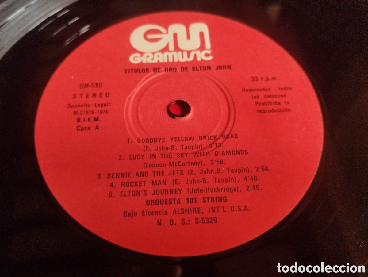 Discos de vinilo: Titulos de oro de Elton John orquesta 101 Strings - Foto 4
