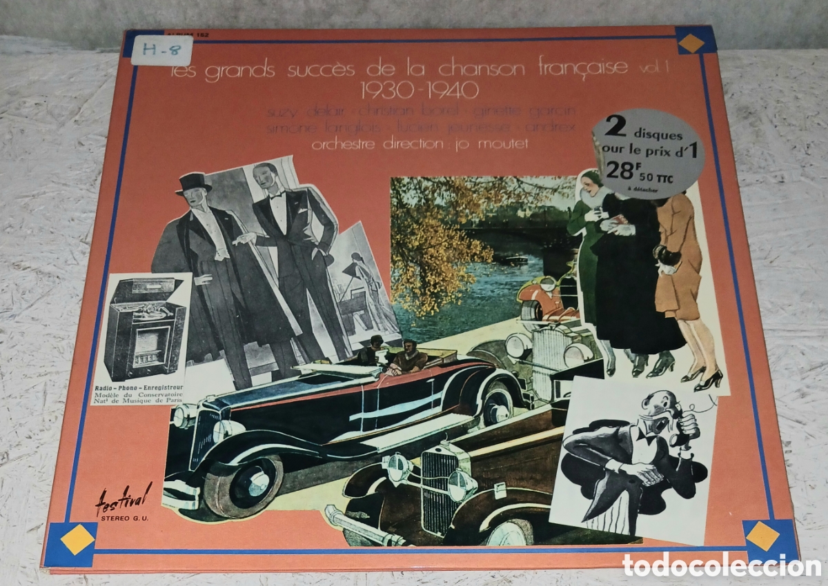 Discos de vinilo: Doble Vinilo LP Les Grands Succ&egrave;s De La Chanson Fran&ccedil;aise Vol. 1 (1930-1940) &ndash; Festival (Gatefold)