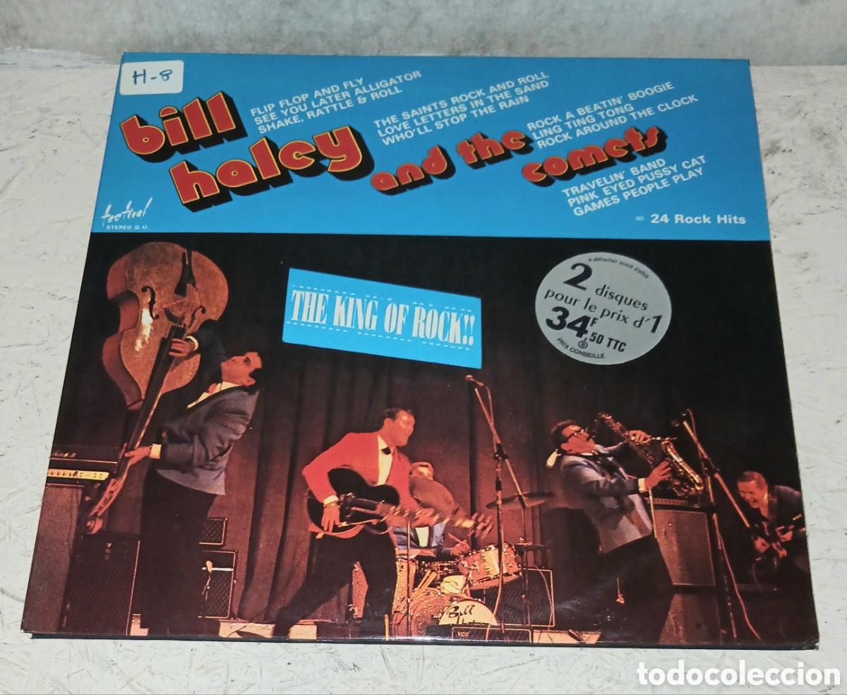 Discos de vinilo: Doble Vinilo LP Bill Haley And The Comets &ndash; The King Of Rock!! (24 Rock Hits) &ndash; Festival (Gatefold)