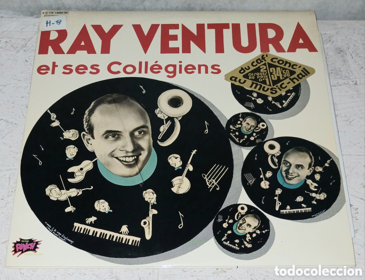 Discos de vinilo: Doble Vinilo LP Ray Ventura Et Ses Coll&eacute;giens &ndash; Du Caf' Conc' Au Music-Hall &ndash; Path&eacute; Marconi EMI