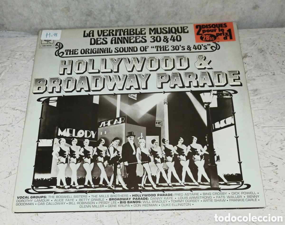 Discos de vinilo: Doble Vinilo LP Hollywood & Broadway Parade &ndash; The Original Sound Of &rdquo;The 30's & 40's&rdquo; &ndash; CBS (CBS 682