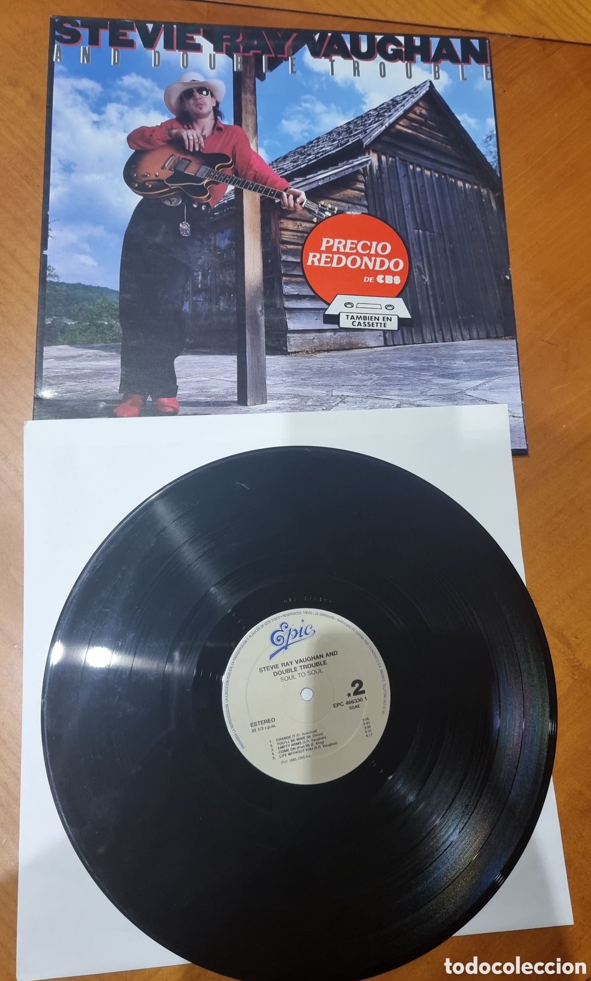 Discos de vinilo: Disco Stevie Ray Vaughan original ved foto