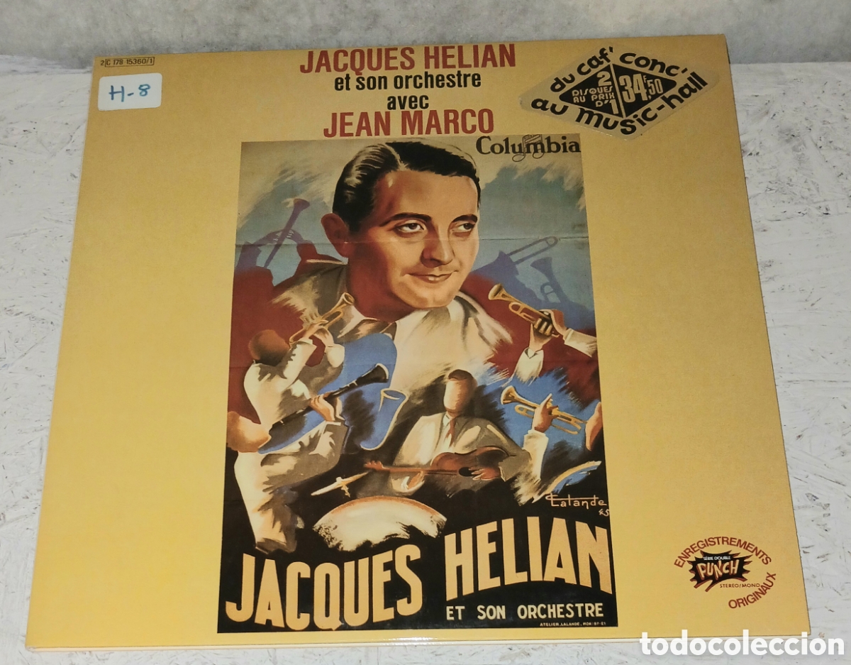 Discos de vinilo: Doble Vinilo LP Jacques H&eacute;lian Et Son Orchestre Avec Jean Marco &ndash; Du Caf' Conc' Au Music-Hall