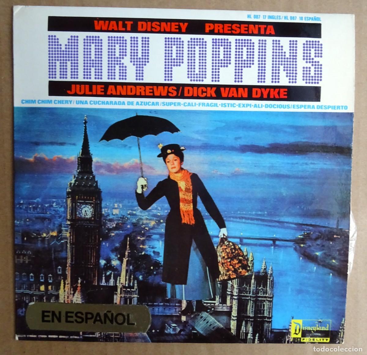Discos de vinil: Mary Poppins - Walt Disney B.S.O. HispaVox Madrid 1966...
