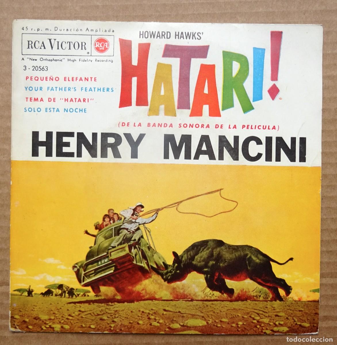 Discos de vinil: HATARI HENRY MANCINI Banda sonora de la pel&iacute;cula RCA Madrid 1963