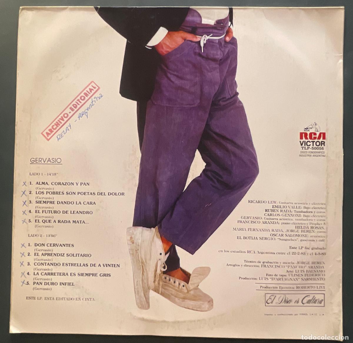 Discos de vinilo: GERVASIO / GERVASIO / LP RCA 1983 / ARGENTINA - Foto 2