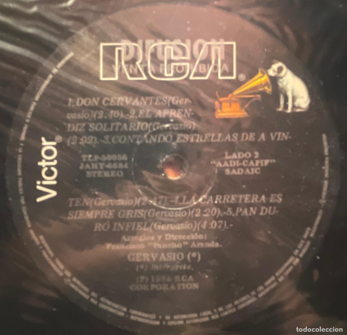 Discos de vinilo: GERVASIO / GERVASIO / LP RCA 1983 / ARGENTINA - Foto 3