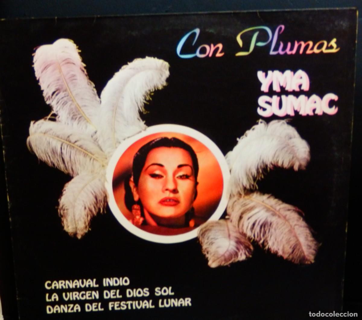Discos de vinilo: Yma Sumac * LP Vinilo * Con Plumas Vol. II * 1982 Spain Promocional * Con error * Ultrarare