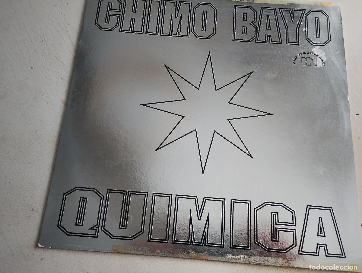 Discos de vinilo: Chimo Bayo &lrm;&ndash; Qu&iacute;mica contiene la pegatina,la foto, y panfleto de area records,1992