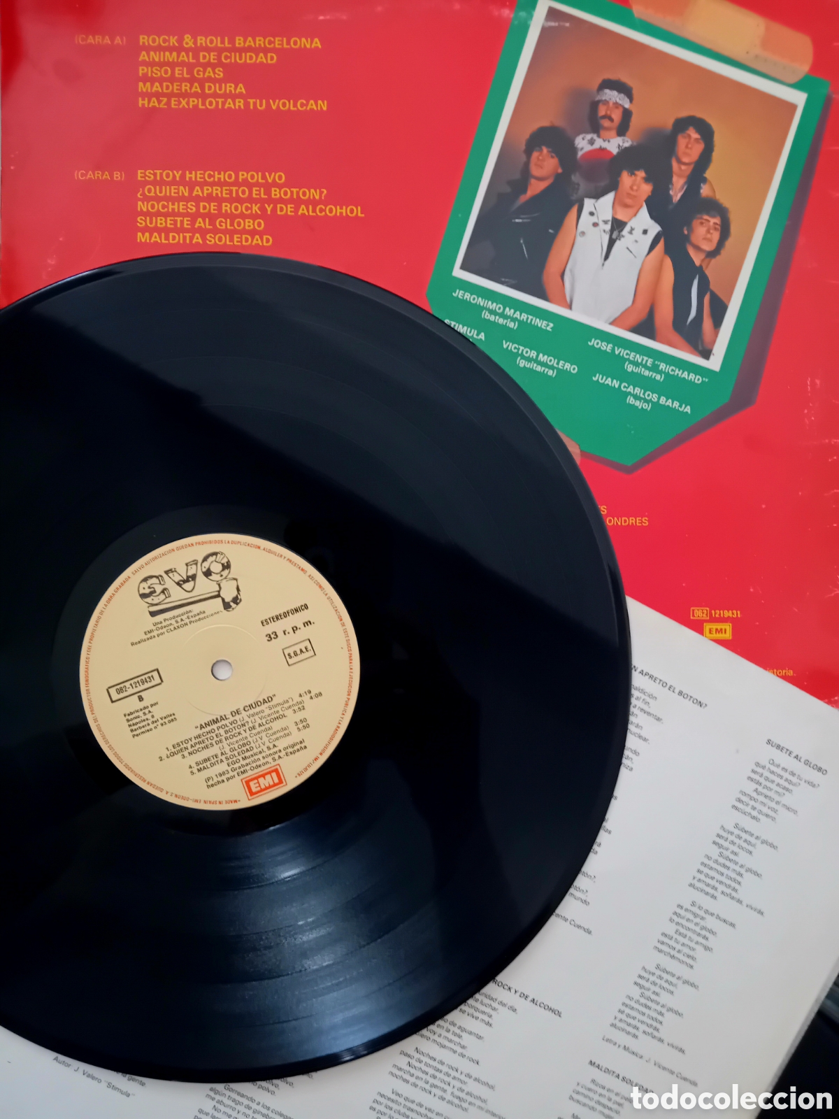 Discos de vinilo: EVO. ANIMAL DE CIUDAD. 1983 - Foto 5