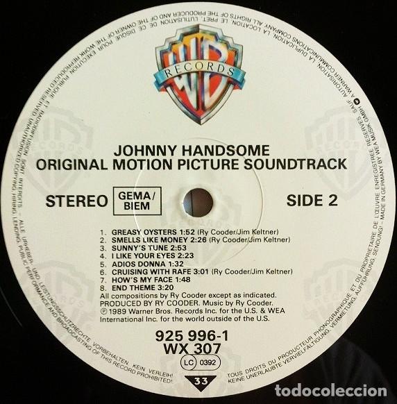 Discos de vinilo: Ry Cooder, Johnny Handsome. - LP - Foto 4