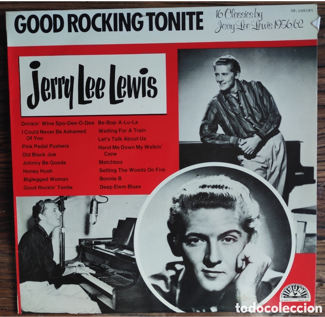 Discos de vinilo: LP Jerry Lee Lewis &ndash; Good Rocking Tonite (16 Classics 1956-62) Edici&oacute;n Espa&ntilde;ola CFE