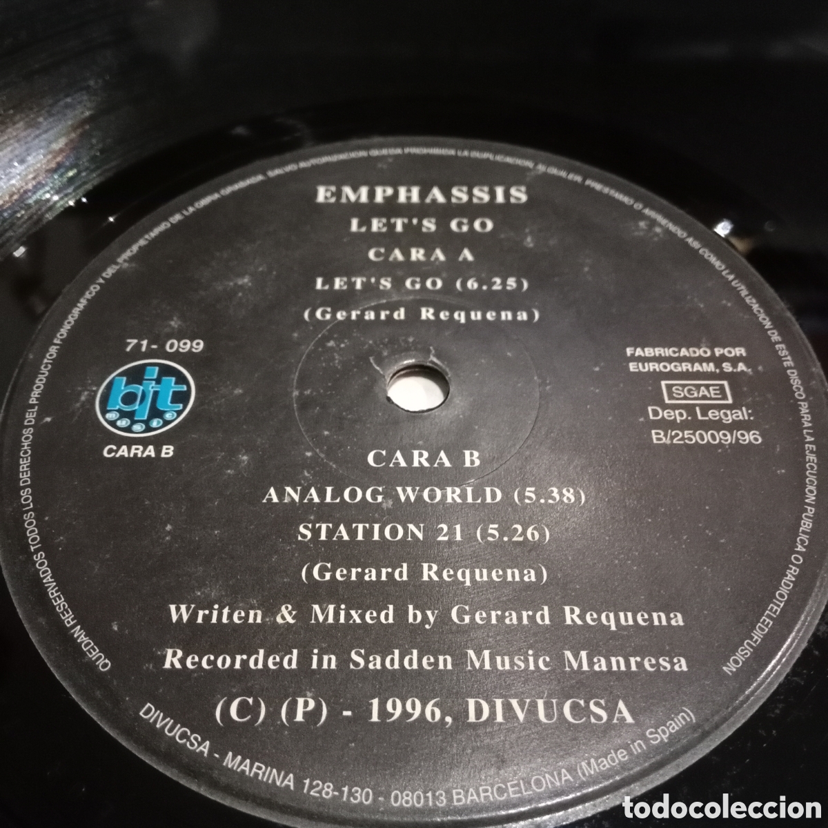 Discos de vinilo: EMPHASIS - LETS GO - MAXI-SINGLE 12&rdquo; - Foto 5