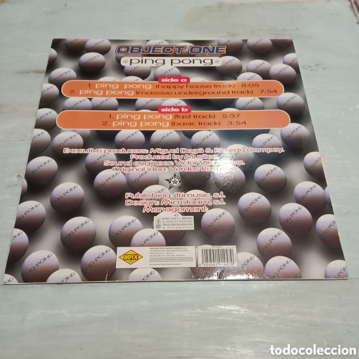 Discos de vinilo: OBJECT ONE - PING PONG - MAXI-SINGLE 12&rdquo; - Foto 2