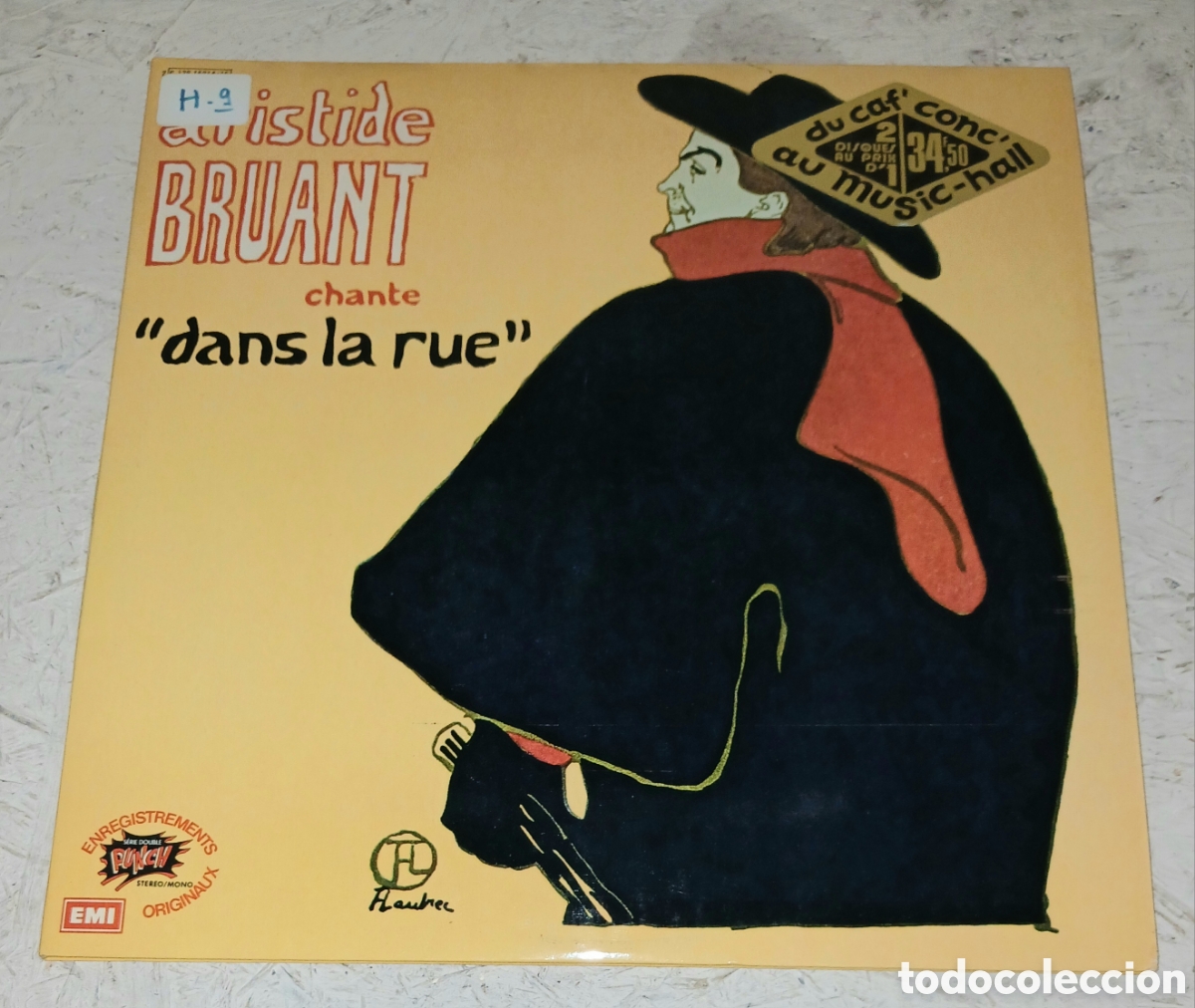 Discos de vinilo: Doble Vinilo LP Aristide Bruant &ndash; Chante &rdquo;Dans La Rue&rdquo; &ndash; Path&eacute; Marconi EMI (2C 178-15814/15, Gatefol