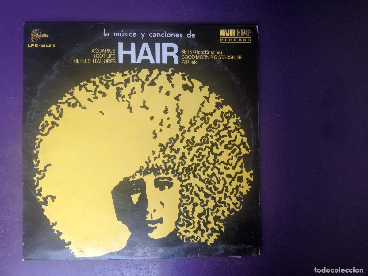 Discos de vinilo: Geoff Love + Dave Wintour + Pat Whitmore &lrm;&ndash; La Musica y Canciones de Hair - LP SINTONIA 1969 - BSO