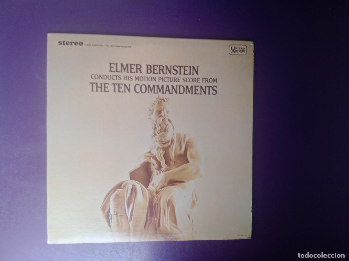 Discos de vinilo: Elmer Bernstein - LOS 10 MANDAMIENTOS - LP UNITED ARTISTS 197? - EDICION USA SIN USO - BSO CINE