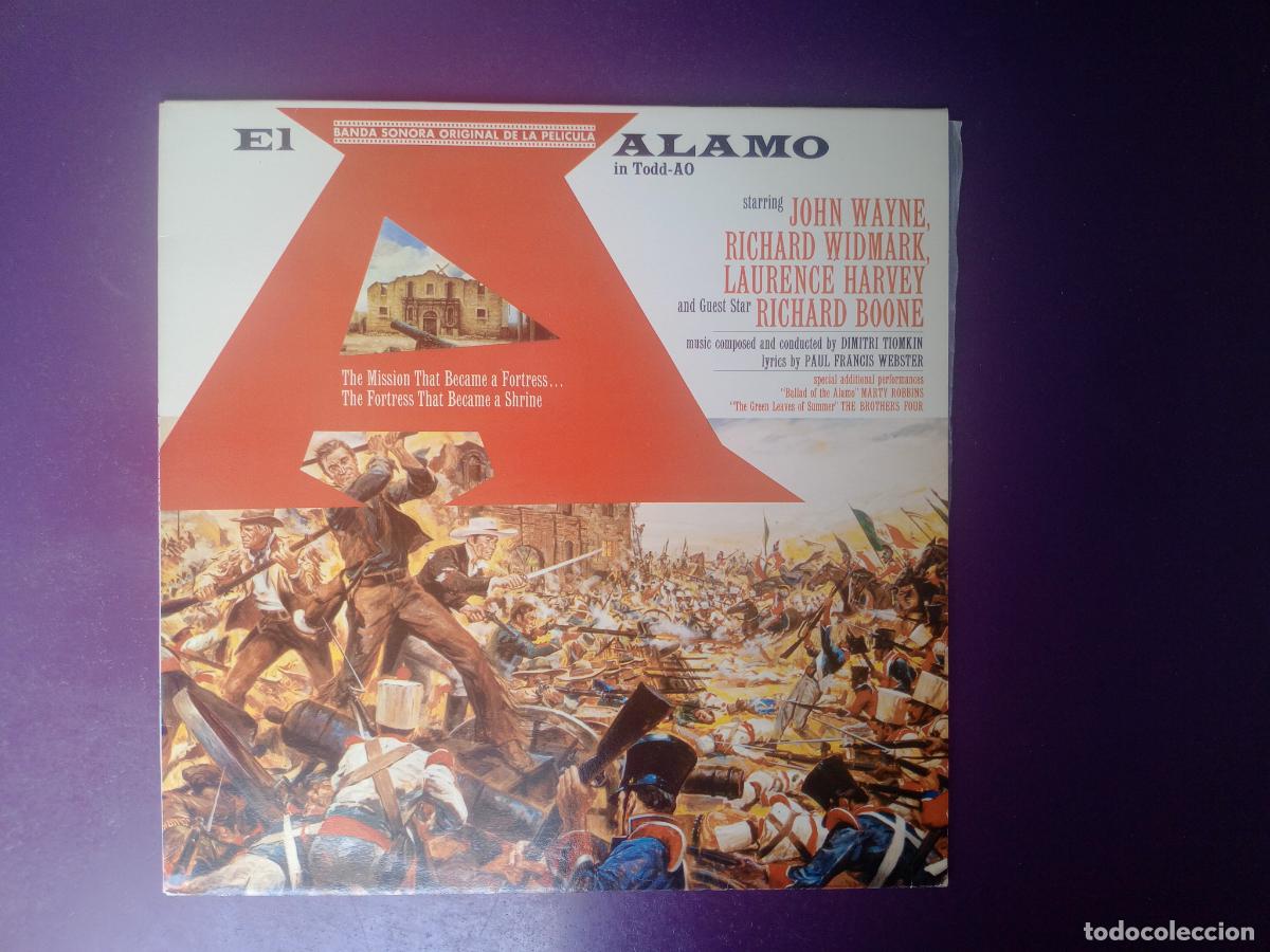 Discos de vinilo: Dimitri Tiomkin, Paul Francis Webster - EL ALAMO - LP CBS 1981 - BSO CINE