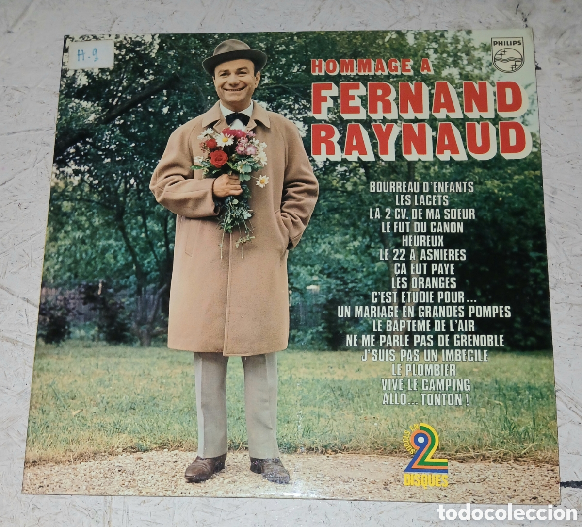 Discos de vinilo: Doble Vinilo LP Hommage &Agrave; Fernand Raynaud &ndash; Philips (6680 266, Serie Succ&egrave;s En 2 Disques, Gatefold)