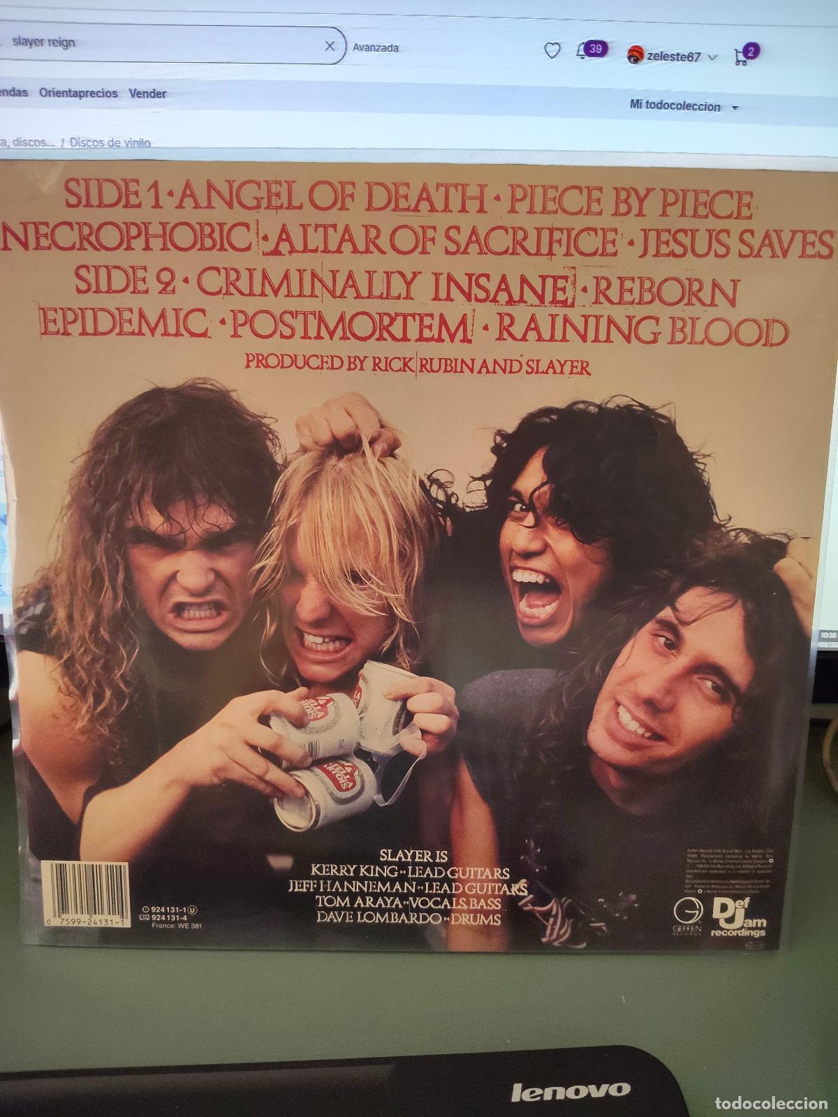 Discos de vinilo: Slayer. Reign in Blood - Foto 2