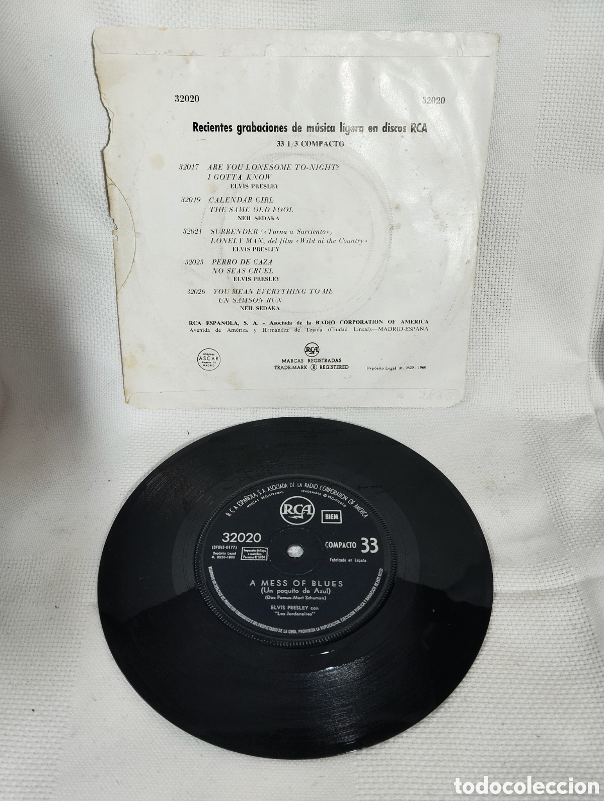 Discos de vinilo: Elvis Presley, its now a never RCA , 1960 - Foto 2