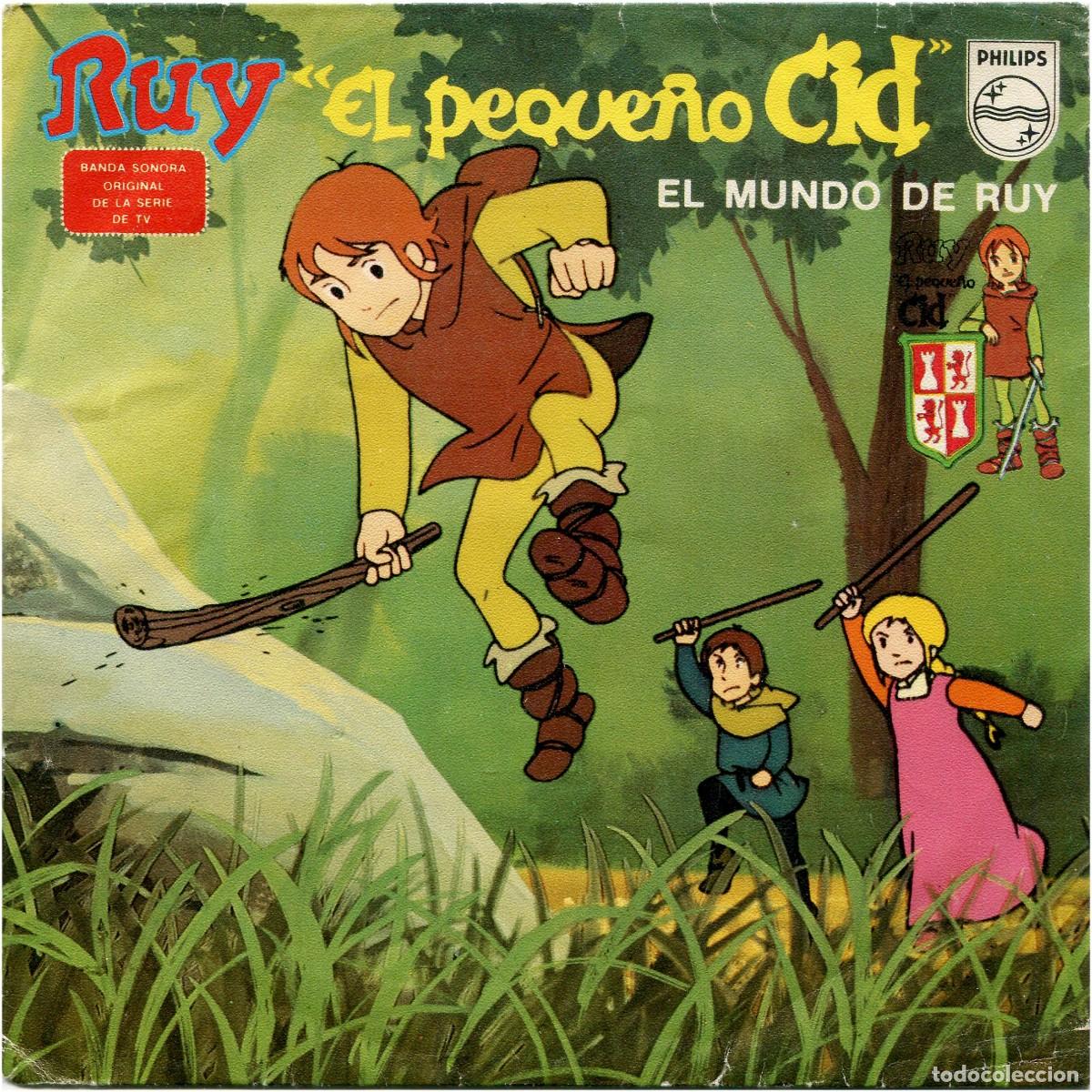 Disques de vinyle: Guido And Maurizio De Angelis - Ruy &rdquo;El Peque&ntilde;o Cid&rdquo;, El Mundo De Ruy - SG Spain 1980 - Philips