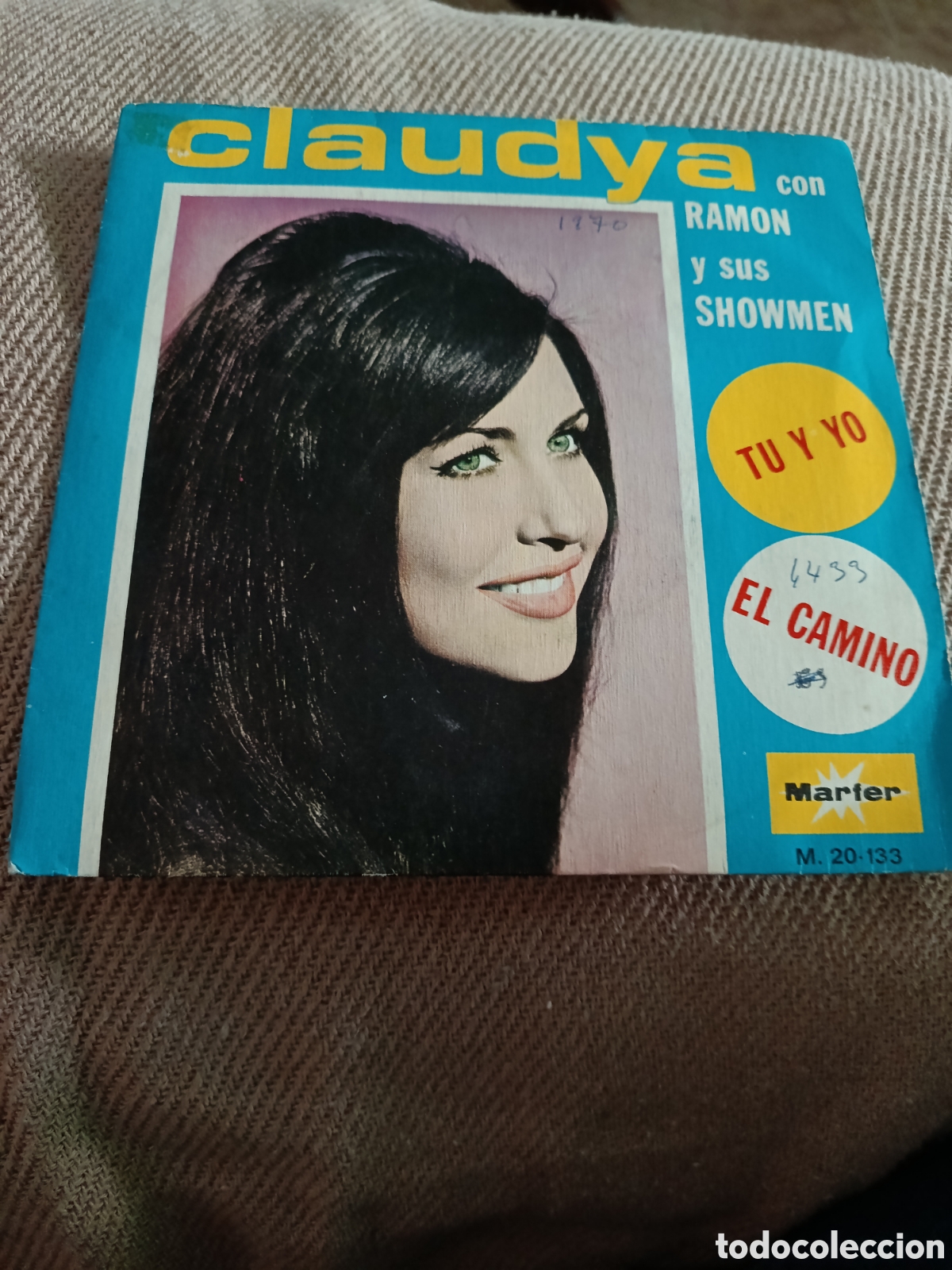 Discos de vinilo: Claudia single sello Marfer editado en Espa&ntilde;a a&ntilde;o 1970.