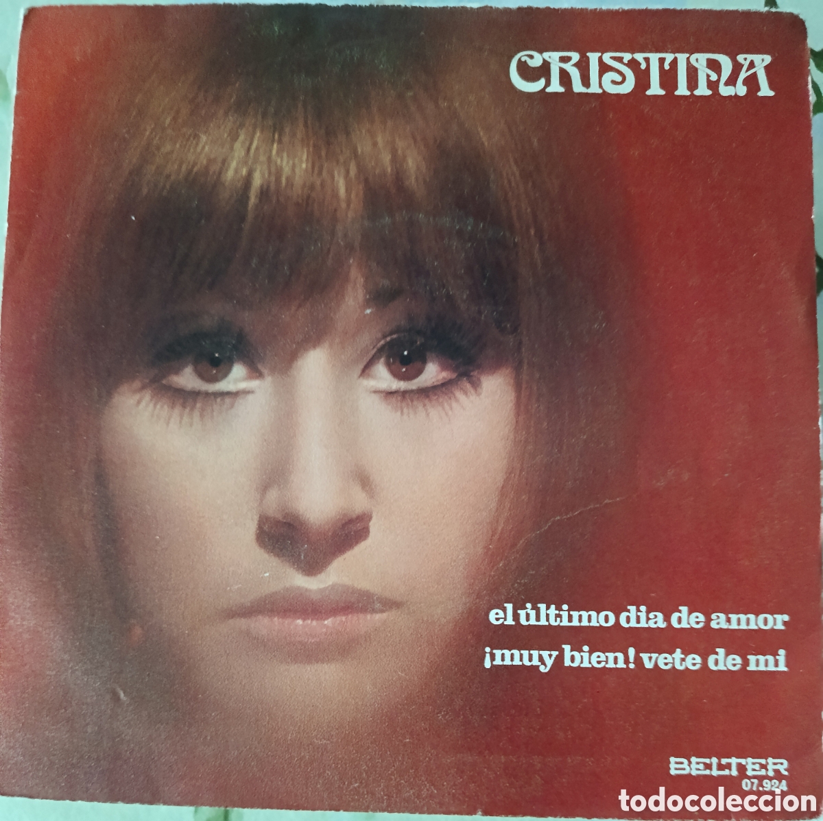 Discos de vinilo: Cristina single sello Belter editado en Espa&ntilde;a a&ntilde;o 1971.