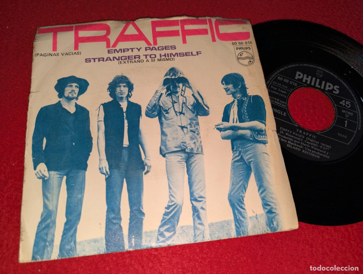 Discos de vinilo: TRAFFIC Empty pages/Stranger to himself 7'' SINGLE 1970 Philips ESPA&Ntilde;A SPAIN LEER