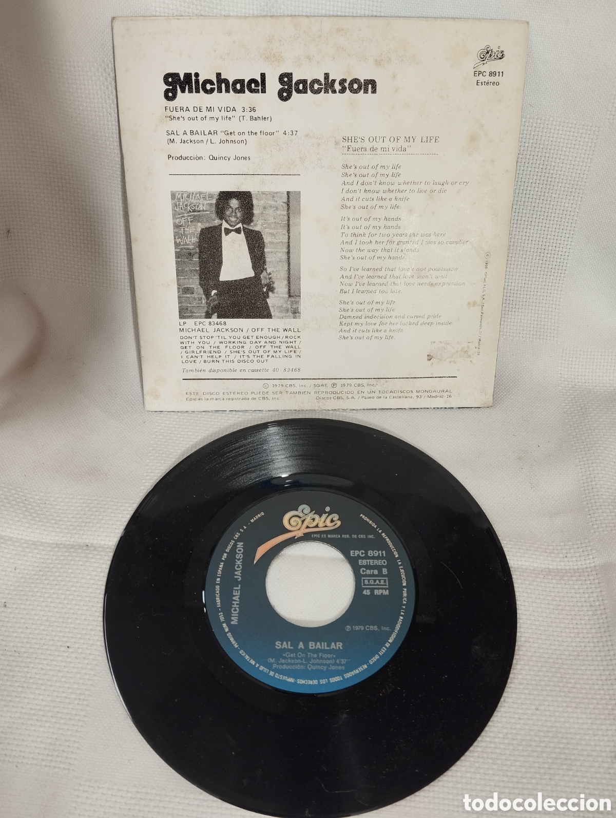 Discos de vinilo: Michael Jackson ,edici&oacute;n espa&ntilde;ola 1980 - Foto 2