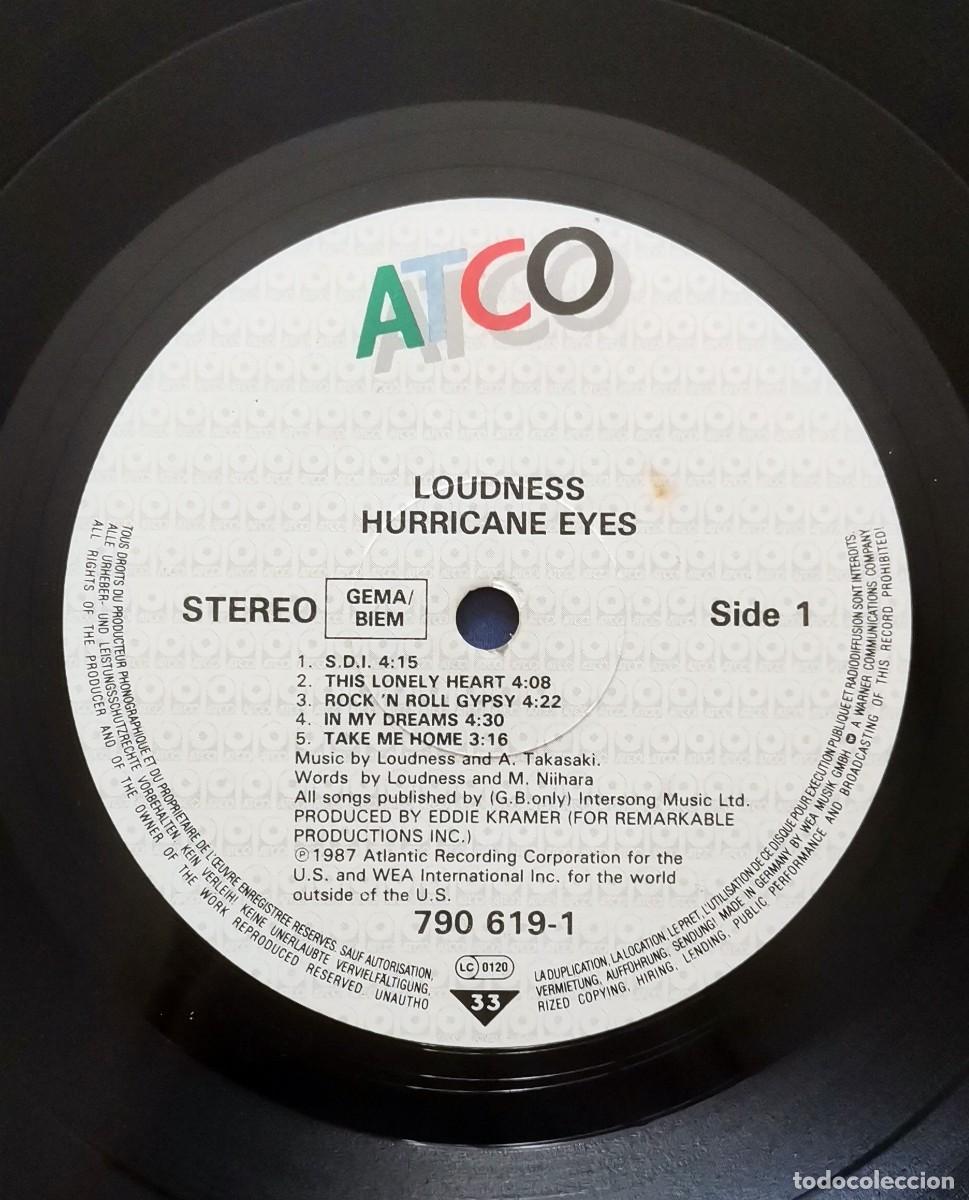 Discos de vinilo: Loudness &ndash; Hurricane Eyes LP 1987 - Foto 3