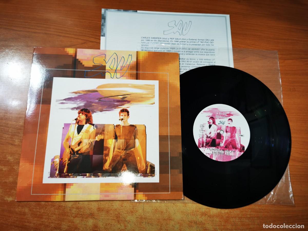 Discos de vinilo: SAU Tu encens el meu foc (10 PULGADAS) MAXI SINGLE VINILO DEL A&Ntilde;O 1991 CON ENCARTE CONTIENE 4 TEMAS