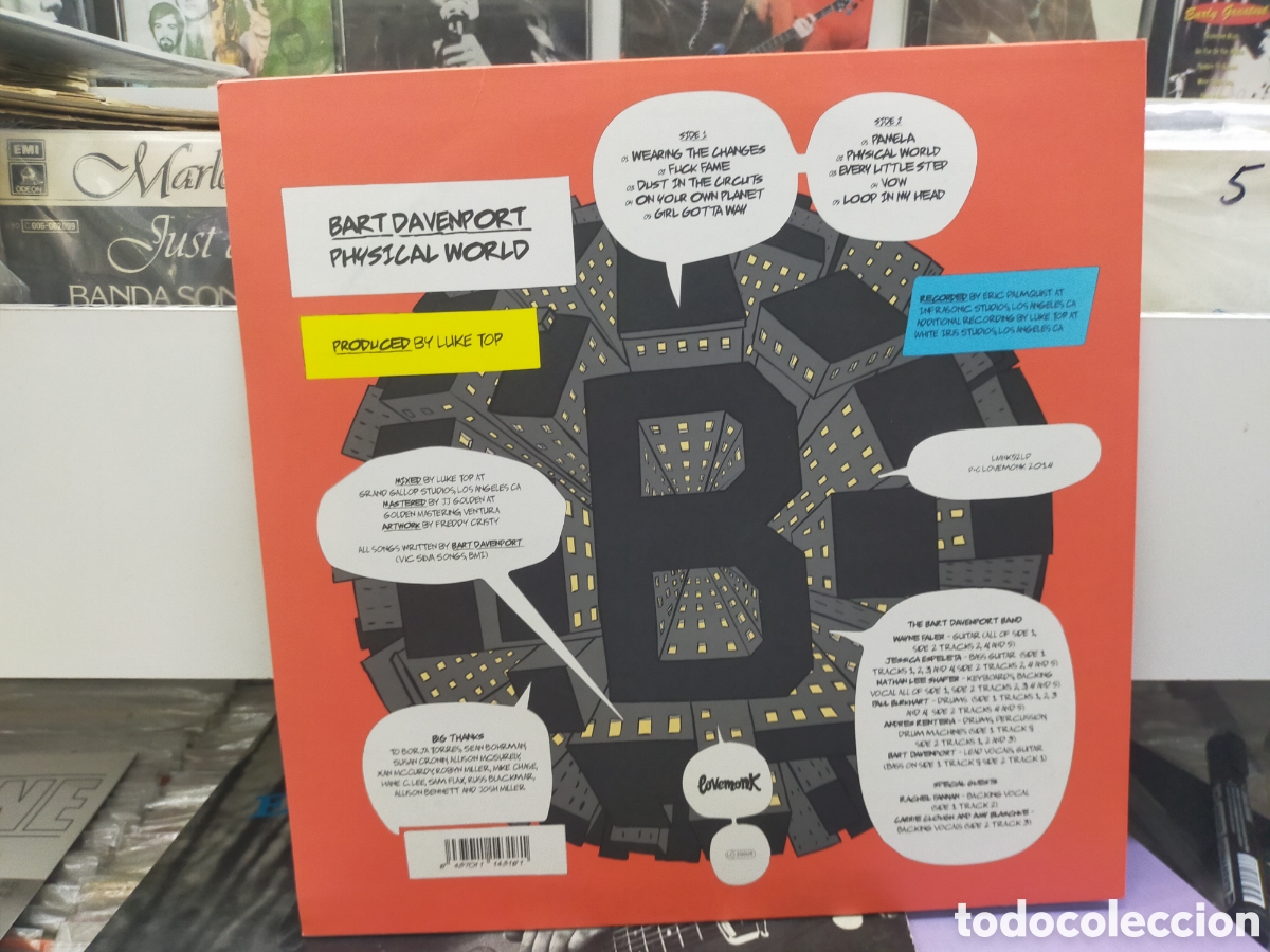 Discos de vinilo: BART DAVENPORT LP PHYSICAL WORLD 2014 - Foto 2