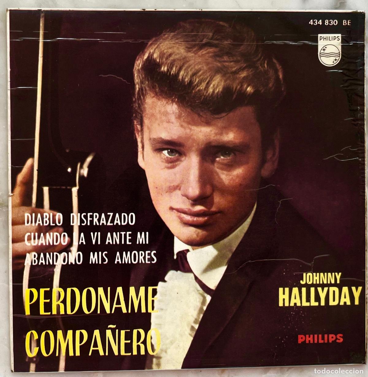 Discos de vinilo: JOHNNY HALLYDAY. DIABLO DISFRAZADO. SOLO PORTADA EP ORIGINAL ESPA&Ntilde;A