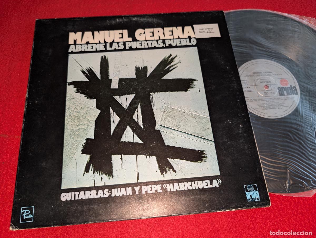 Discos de vinilo: MANUEL GERENA Abreme las puertas, pueblo LP 1976 Ariola CARPETA ABIERTA