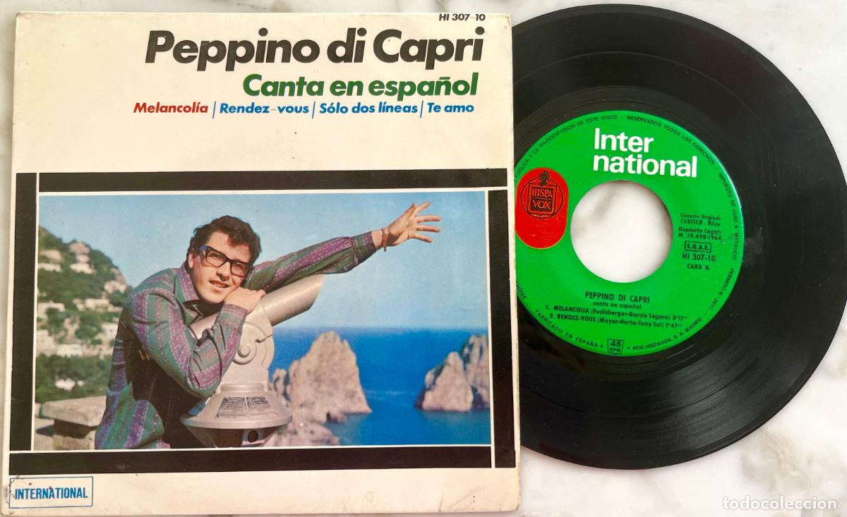 Discos de vinilo: PEPPINO DI CAPRI. MALANCOLIA. CANTA EN ESPA&Ntilde;OL. EP ESPA&Ntilde;A 4 CANCIONES ORIGINAL 1964