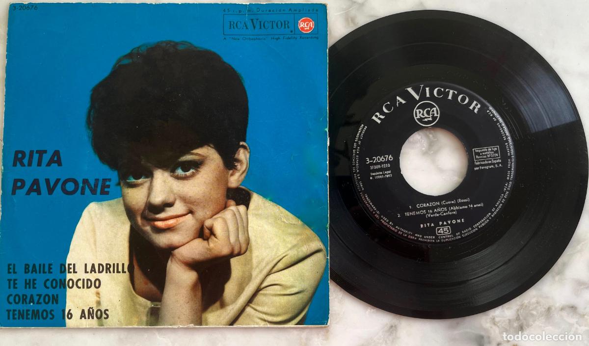 Discos de vinilo: RITA PAVONE. EL BAILE DEL LADRILLO. IL BALLO DEL MATTONE + 3 TEMAS. EP ORIGINAL ESPA&Ntilde;A 1963