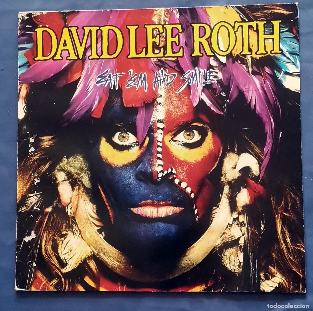 Discos de vinilo: David Lee Roth &ndash; Eat 'Em And Smile LP 1986 Espa&ntilde;a incl. encarte