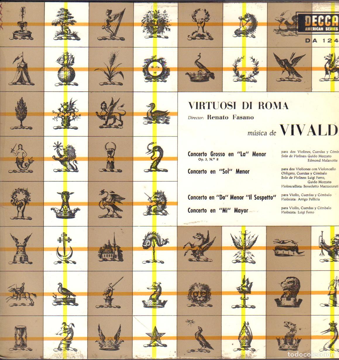 Discos de vinilo: VIRTUOSI DI ROMA (DIR. RENATO FASANO) - VIVALDI / CONCERTO EN SOL MENOR.../ LP DECCA RF-26796
