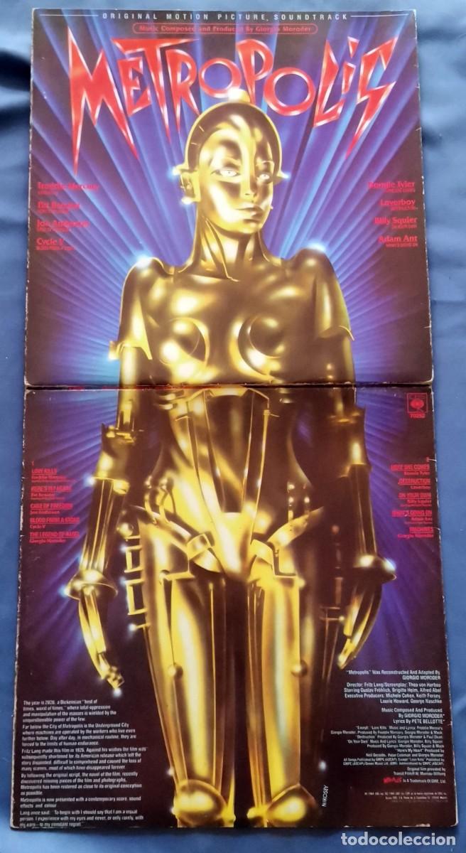 Discos de vinilo: Metropolis LP gatefold 1984 Moroder,F. Mercury, etc - Foto 4
